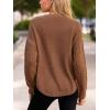 CUPSHE Women Fall Sweater Cable Knit Long Sleeve Crewneck Casual Winter Cozy Pullover Tops Rust, S
