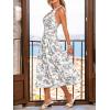 CUPSHE Women Halter Floral Summer Dresses Plunge V Backless Sleeveless Casual Vacation Dress Beach Holiday Midi Sundress(Black)