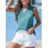 CUPSHE Women Loose Fit Casual Tank Tops Trendy Sleeveless Summer Tops Dressy Outfits(Blue)