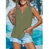CUPSHE Women Loose Fit Casual Tank Tops Trendy Sleeveless Summer Tops Dressy Outfits(Green)