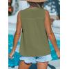 CUPSHE Women Loose Fit Casual Tank Tops Trendy Sleeveless Summer Tops Dressy Outfits(Green)