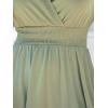 CUPSHE Women Mini Dress Smocked Dress Cap Sleeve A line Sundress Flowy Dresses Trendy Vacation Outfits(Dark Green)