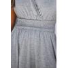 CUPSHE Women Mini Dress Smocked Dress Cap Sleeve A line Sundress Flowy Dresses Trendy Vacation Outfits(Grey)