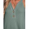 CUPSHE Women Swim Coverup Sleeveless V Neck Eyelet Summer Beach Swimsuit Cover Up Dress for Swimwear(Green)