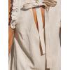 CUPSHE Women Swimsuit Cover Up Ruffle Sleeve Beach Dress V Neck Bathing Suit Coverups for Beach Swimwear(Beige)
