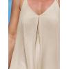 CUPSHE Women Swimsuit Cover Ups Cotton Sleeveless Cross Back Beach Coverup Dress(Apricot)