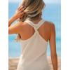 CUPSHE Women Swimsuit Cover Ups Waffle Knit Sleeveless Criss Cross Mini Beach Coverup Dresses(Beige)
