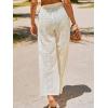 CUPSHE Women Swimsuit Coverup Pants Wide Leg Sheer Mesh Beach Pants with Side Pockets(Beige)