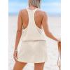 CUPSHE Women Swimsuit Coverup Racerback Sleeveless Beach Cover Ups Dress with Side Pockets(Beige)