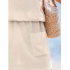 CUPSHE Women Swimsuit Coverup Racerback Sleeveless Beach Cover Ups Dress with Side Pockets(Beige)