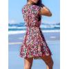 CUPSHE Women Swimsuit Coverup Sleeveless Swimwear V Neck Pool Cover Up for Bathing Suit(Hot Pink Floral)
