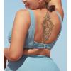 CUPSHE Women Swimsuit Plus Size Bikini Top Ribbed Texture Knotted Front Fixed Wide Straps No Bottom(Light Blue)