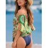 CUPSHE Women Tops Boho Off-Shoulder Neck Ruffle Sleeve Blouse Short Sleeve Tee Shirt Casual Summer(Mint)