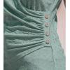CUPSHE Women Tops Ruched Jersey Tank Top Sleeveless Blouse V Neck Tee Shirt Casual Dressy(Green)