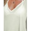 CUPSHE Women V-Neck Slit Mini Cover-Up Dress Casual Summer Short Sleeves Solid Cover Up(Beige)
