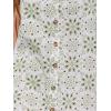 CUPSHE Women Waffle Knit Beach Cover Ups O-Ring Button Front Sleeveless Bathing Suit Coverup Dress(B-green Floral)