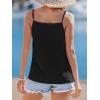 CUPSHE Womens Beach Cover Up Summer Vacation Sleeveless Button Front Bikini Bathing Suit Shirt(Black)