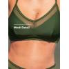 CUPSHE Women’s Bikini Set High Waisted Two Piece Swimsuit V Neck Mesh Trendy Bathing Suit Crisscross Back Self Tie(Olive Green)