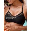 CUPSHE Women’s Bikini Set Sexy V Neck Two Piece Swimsuit Lace Bathing Suit Crisscross Self Tie(Black)