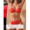 CUPSHE Women’s Bikini Sets Two Piece Swimsuit Underwire Bathing Suits Sweetheart Neck Halter Tie O Ring Back Hook(Red Orange)