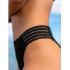 CUPSHE Women’s Bikini Sets V Neck Wide Straps Racer Back Bathing Suit Mid Rise Bottom Textured(Black)