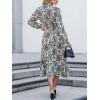 CUPSHE Women’s Boho Ruffle Maxi Fall Dress Mock Neck Long Lantern Sleeve Elastic Waist Paisley Casual Autumn Dresses(Paisley)
