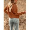 CUPSHE Women’s Cable Knit Sweaters Long Sleeve Boat Neck 2024 Fall Sweater Tops(Brown)