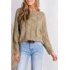 CUPSHE Womens Casual Boat Neck Sweaters Fall 2024 Soft Long Batwing Sleeve Pullover Jumper Tops Knit Outfits(Khaki)