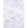 CUPSHE Women’s Cover Up Tassel Trim Belted Midi Length(White)