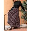 CUPSHE Women’s Fall Dresses Plaid Long Sleeves Round Neck Casual Outfits A Line Maxi Dress(Black)