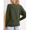 CUPSHE Women’s Fall Long Sleeve Mock Neck Ribbed Knit Chunky Casual Soft Pullover Sweater Tops(Green)