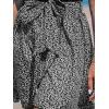 CUPSHE Women’s Floral Paisley Mini Beach Dress Crew Neck Short Sleeve Belted Tie A Line Stripe Mini Summer Dresses(Black Floral)