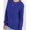 CUPSHE Women’s Long Sleeve Knit Sweaters Crewneck Pullover Fall Sweater Casual Jumper Tops(Blue)