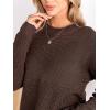 CUPSHE Women’s Long Sleeve Knit Sweaters Crewneck Pullover Fall Sweater Casual Jumper Tops(Brown)