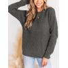 CUPSHE Women’s Long Sleeve Knit Sweaters Crewneck Pullover Fall Sweater Casual Jumper Tops(Grey)