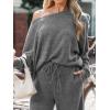 CUPSHE Womens Long Sleeve Shirts Casual Off Shoulder Tops Tshirt Basic Tees Fashion Clothes Trendy Outfits(Grey)