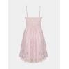 CUPSHE Women’s Mini Dress Lace Boho Tassel V-Neck Flare Ruffle Adjustable Straps Beach Summer Short Dress(Pink-mini)
