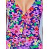 CUPSHE Women’s One Piece Swimsuit Long Torso Tummy Control Bathing Suit V Neck Double Straps Back Cutout O-Ring(Pink Floral)