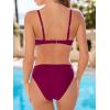 CUPSHE Women’s One Piece Swimsuit Sexy Cutout Textured Bathing Suit Tummy Control Backless Swimwear 2026(Burgundy)