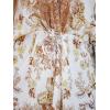 CUPSHE Women’s Plunging V Neck Backless Beach Dress Paisley Boho Blouson Sleeve Back Tie Waist Tie Mini Summer Dresses(Orange Floral)