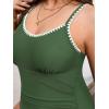 CUPSHE Women’s Plus Size One Piece Swimsuit Curvy Shell Stitched Bathing Suit Tummy Control Ruched Scoop Neck Swimwear(Deep Green)