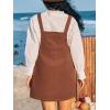 CUPSHE Women’s Pumpkin Corduroy Overall Dress Fall Harvest Pinafore Dress Square Neck Side Pockets Casual Mini Jumper(Pumpkin Patch Brown)
