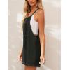 CUPSHE Women’s Romper Square Neck Denim Pocket Pinafore Jumpsuits Sleeveless Overall Wide Leg Outfit Casual Dressy(Black)