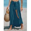 CUPSHE Women’s Sarong Cover Ups Swimsuit Wrap Skirt Self Tie Beach Cover Up Ruffle Wraps One Size(Cyan)