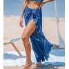CUPSHE Women’s Sarong Cover Ups Swimsuit Wrap Skirt Self Tie Beach Cover Up Ruffle Wraps One Size(Royal Blue)