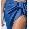 CUPSHE Women’s Sarong Cover Ups Swimsuit Wrap Skirt Self Tie Beach Cover Up Ruffle Wraps One Size(Royal Blue)