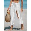 CUPSHE Women’s Sarong Cover Ups Swimsuit Wrap Skirt Self Tie Beach Cover Up Ruffle Wraps One Size(White)