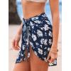 CUPSHE Women’s Sarong Coverups Beach Wrap Skirt Floral Bikini Short Wraps for Swimwear(Blue Floral)