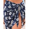 CUPSHE Women’s Sarong Coverups Beach Wrap Skirt Floral Bikini Short Wraps for Swimwear(Blue Floral)