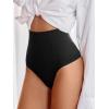 CUPSHE Womens Shapewear Tummy Control Briefs High Waist Underwear Body Shaper Bottom(Black)